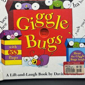 Giggle bugs Children's book with 58 flaps Length 9.25 inches.